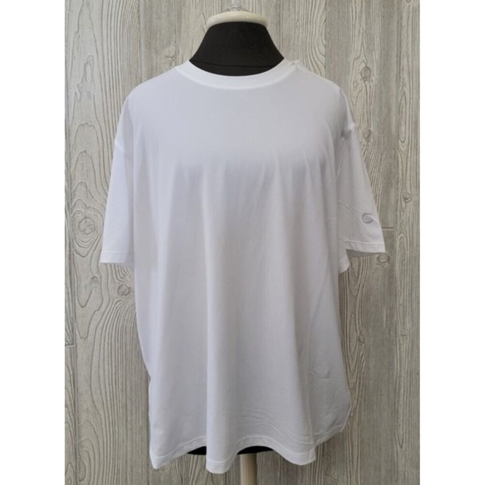 NWT Calme  M Effect Drop Shoulder Tee White 114600